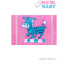 Bavlnené pančucháčky New Baby s ABS ružové zebra s pruhmi