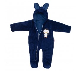 Zimná detská kombinéza New Baby Penguin tmavo modrá